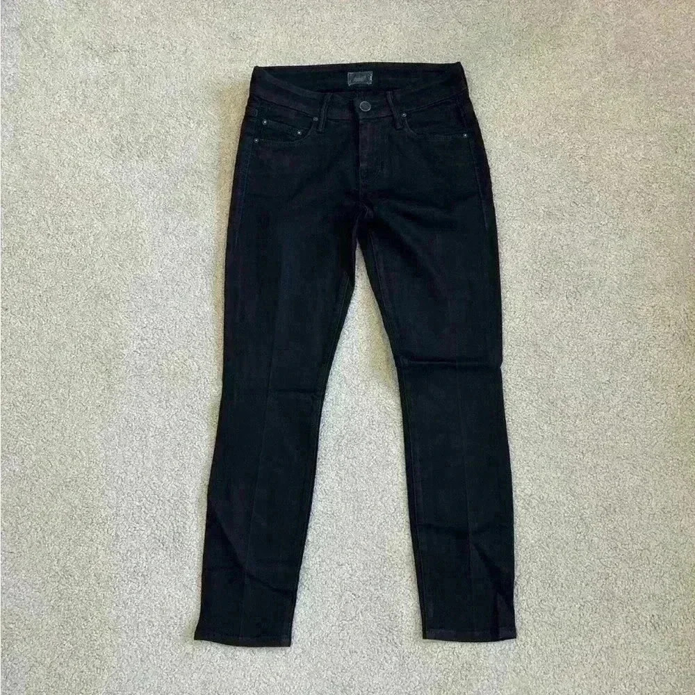 Mother black the looker crop a model spy jeans in size 24